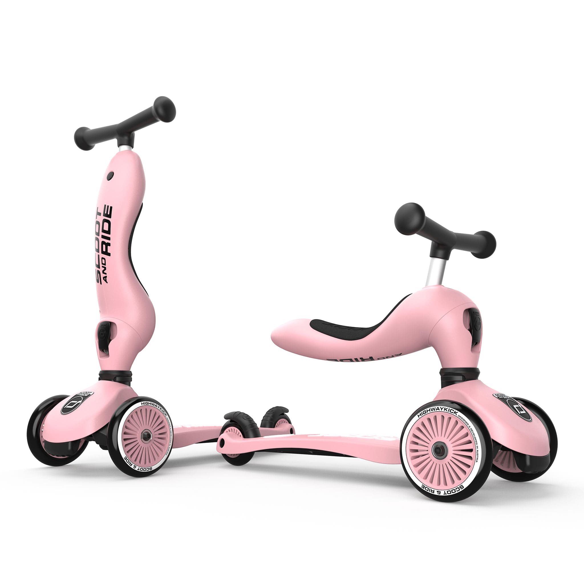 Trottinette 2-en-1 Highwaykick 1 - Rose - Scoot and Ride – CLÉMENT