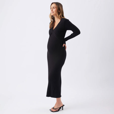 Robe Tricot Allaitement Remi-Ripe-RIP-K1060-BLACK-CLÉMENT