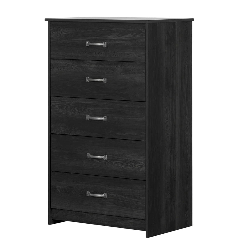 Commode 5 Tiroirs - Tassio Chêne gris