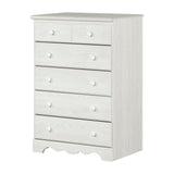 Commode 5 tiroirs Summer Breeze - Pin blanc-South Shore-RIV-15993-CLÉMENT