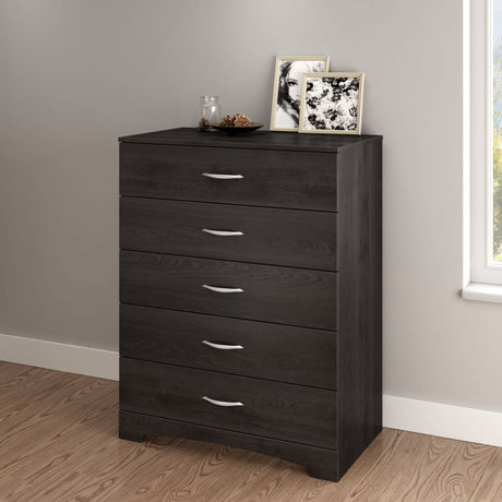 Commode 5 Tiroirs Step One - Chêne Gris