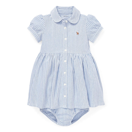 Robe Oxford Rayée 6-24mois-Polo Ralph Lauren-Bleu-6 m-RLA-310734897002-CLÉMENT