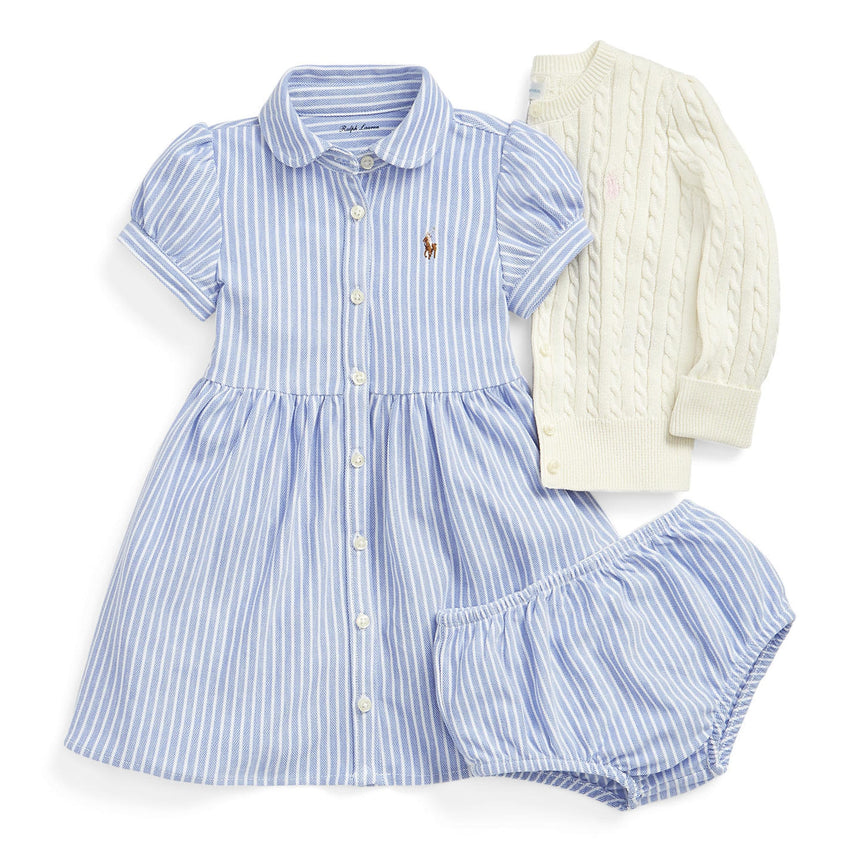 Robe Oxford Rayée 6-24mois-Polo Ralph Lauren-RLA-310734897002-CLÉMENT