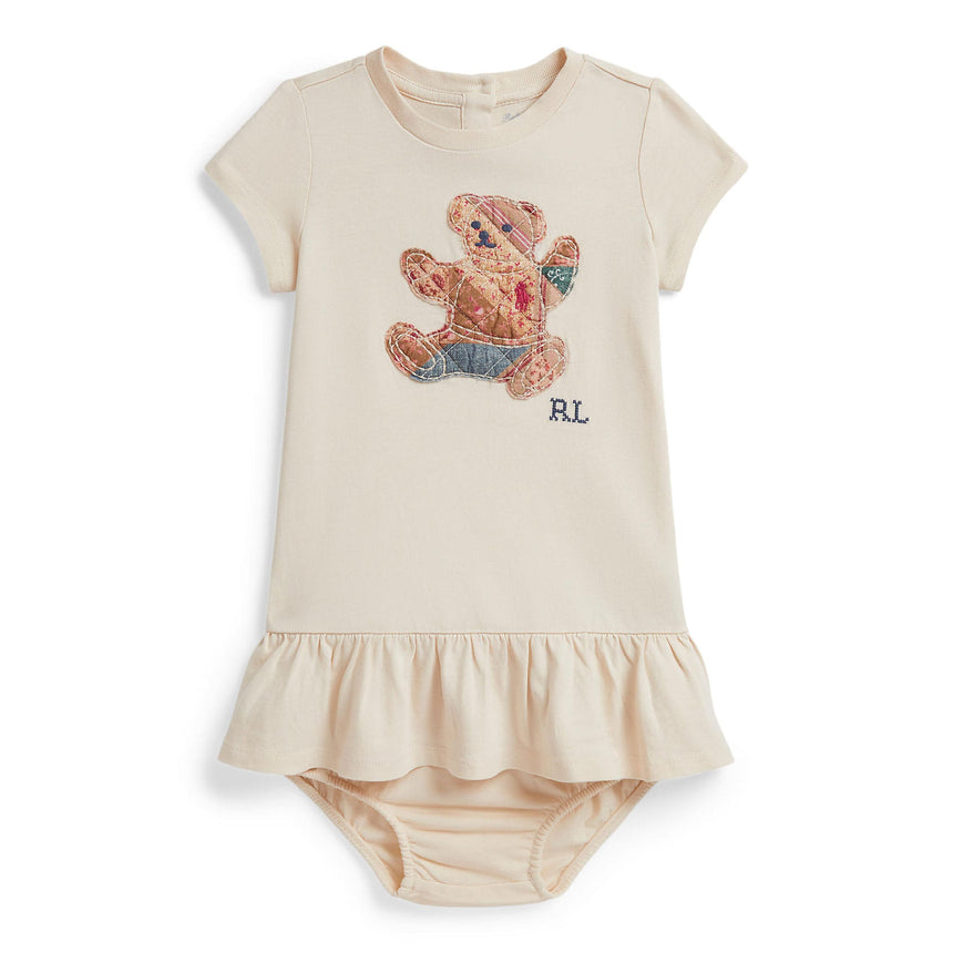 Robe Ours Courtepointe 6-24mois-Polo Ralph Lauren-Ivoire-6 m-RLA-310B19089001-CLÉMENT