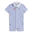 Combinaison Oxford 6-12mois-Polo Ralph Lauren-Bleu-6 m-RLA-320B14057001-CLÉMENT
