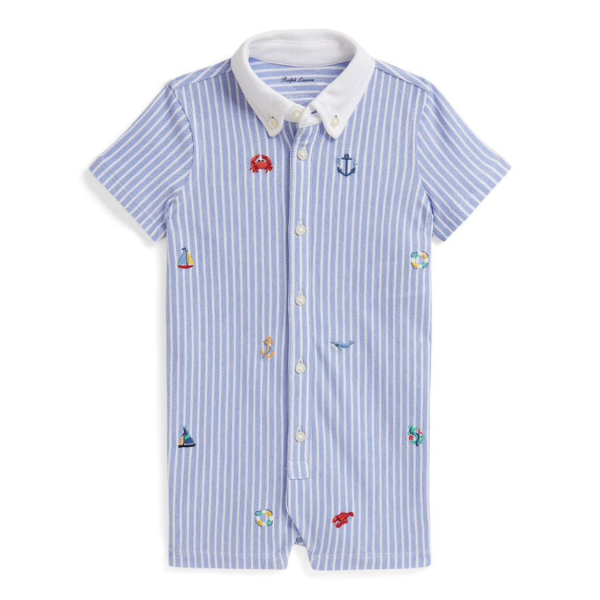 Combinaison Oxford 6-12mois-Polo Ralph Lauren-Bleu-6 m-RLA-320B14057001-CLÉMENT