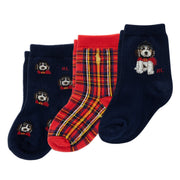 Ensemble de 3 paires de chaussettes Chien des Fêtes - 6 à 24 mois-Polo Ralph Lauren-Marine-6-12 m-RLB-B61535IPK-CLÉMENT
