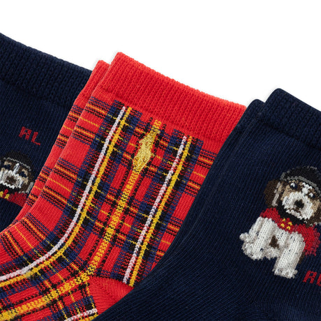 Ensemble de 3 paires de chaussettes Chien des Fêtes - 6 à 24 mois-Polo Ralph Lauren-RLB-B61535IPK-CLÉMENT