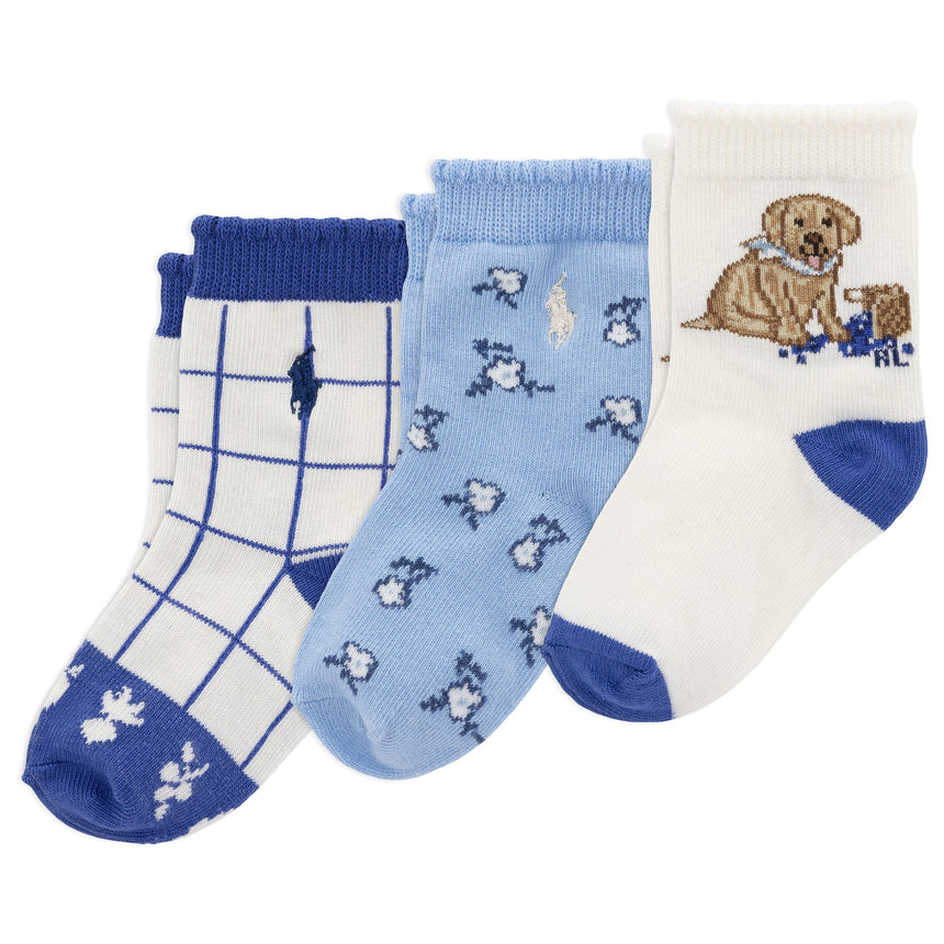 Bas Chien Bleuet (3) 6-24mois-Polo Ralph Lauren-Blanc-6-12 m-RLB-G41417IPK-CLÉMENT