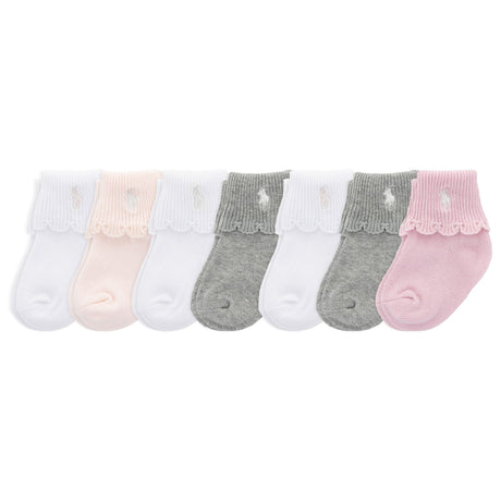 Ensemble de 7 paires de chaussettes essentielles - 0 à 6 mois-Polo Ralph Lauren-Rose-0-6 m-RLB-G42315LBX7-CLÉMENT