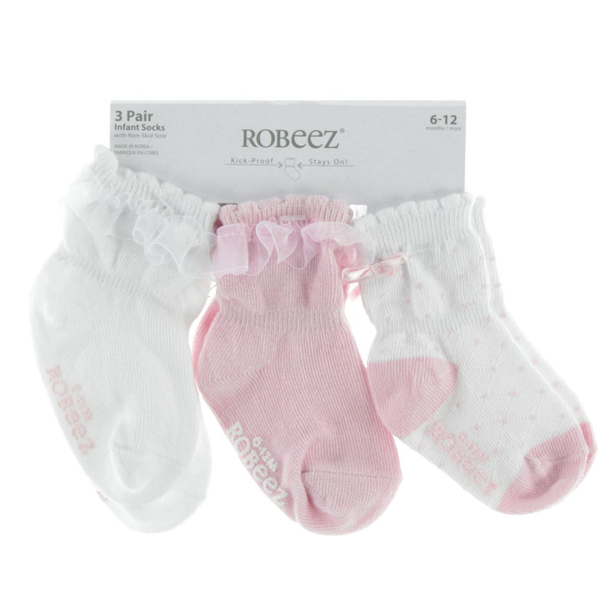 Bas Paquet de 3 Rose 0-24mois-Robeez-Rose-0-6 m-ROB-R4653370-CLÉMENT