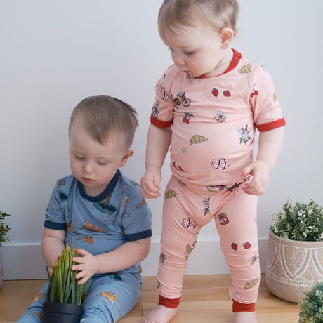 Pyjama Modal Pique-nique 2-14ans-Roche Ciseaux-ROO-T60208-CLÉMENT
