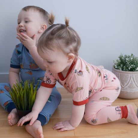 Pyjama Modal Pique-nique 2-14ans-Roche Ciseaux-ROO-T60208-CLÉMENT