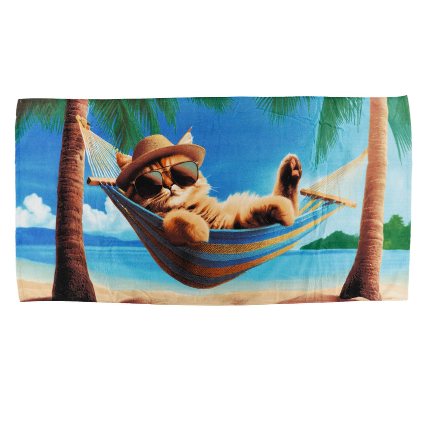 Serviette de Plage - Chat Cool-SAFDIE & CO-SAE-79403-S-04-CLÉMENT