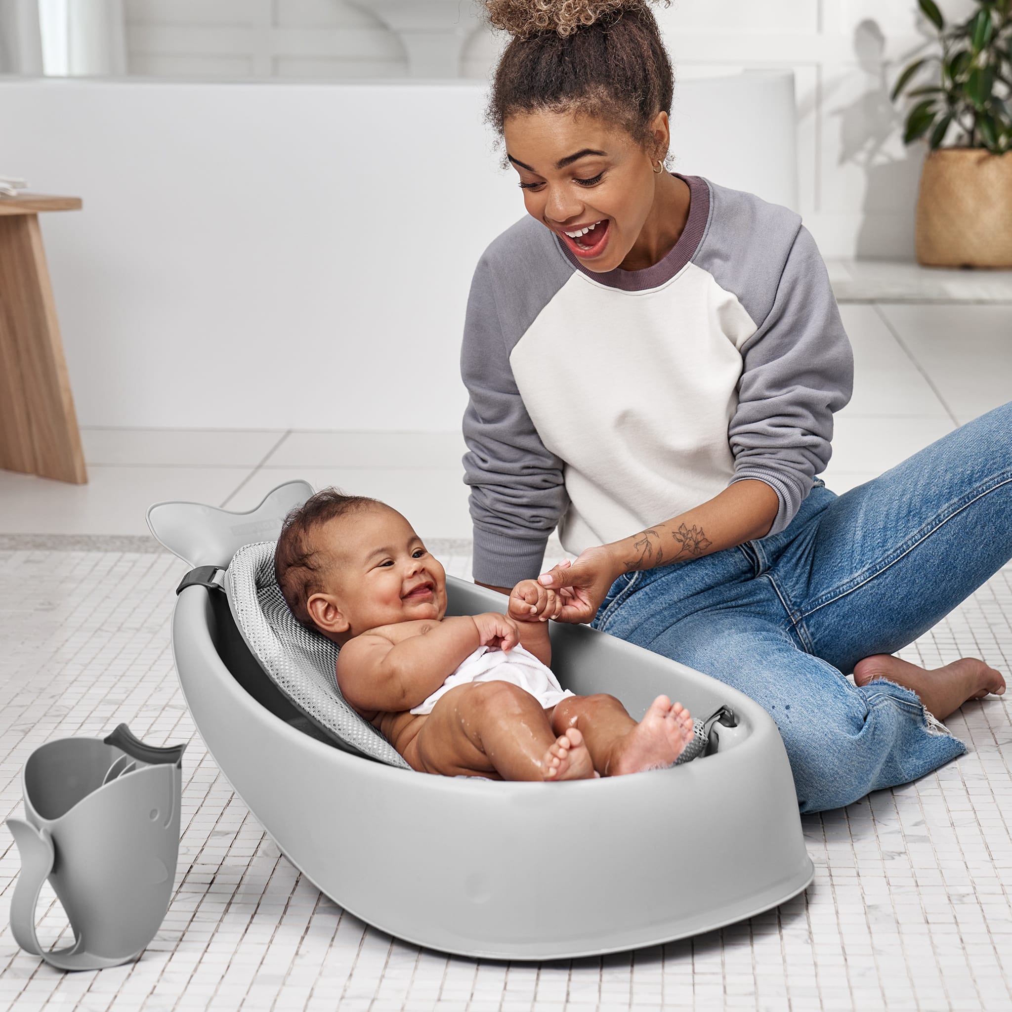 Seau Rinceur pour le Bain Baleine - Grise - Skip Hop – CLÉMENT