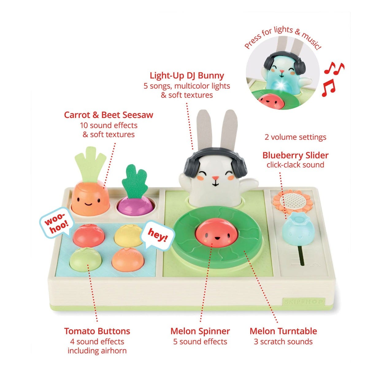 Farmstand Let The Beet Drop DJ Set Jouet musical pour bébé - Skip