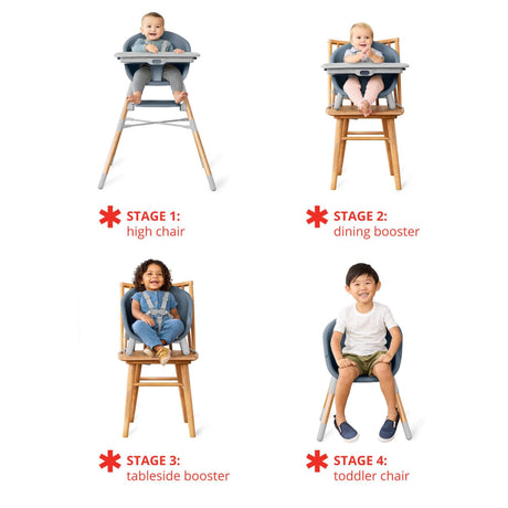 Chaise Haute 4-en-1 - Slate Bleu-Skip Hop-SKI-9O182310-CLÉMENT