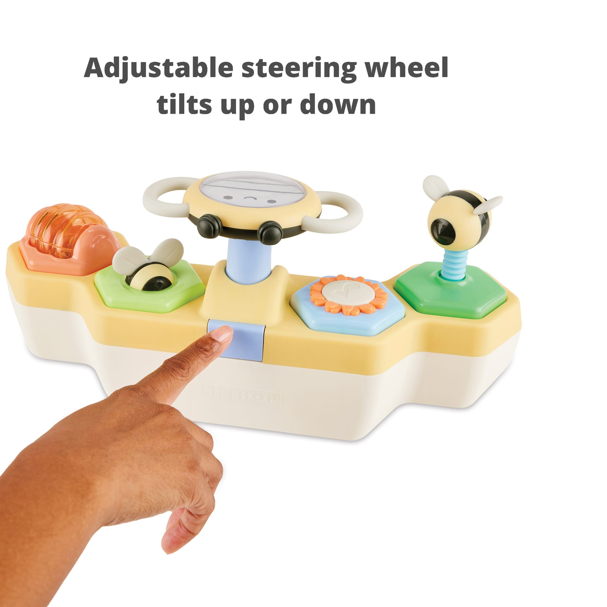 Farmstand See & Bee Steering Wheel & Tummy Time Baby Toy – CLÉMENT