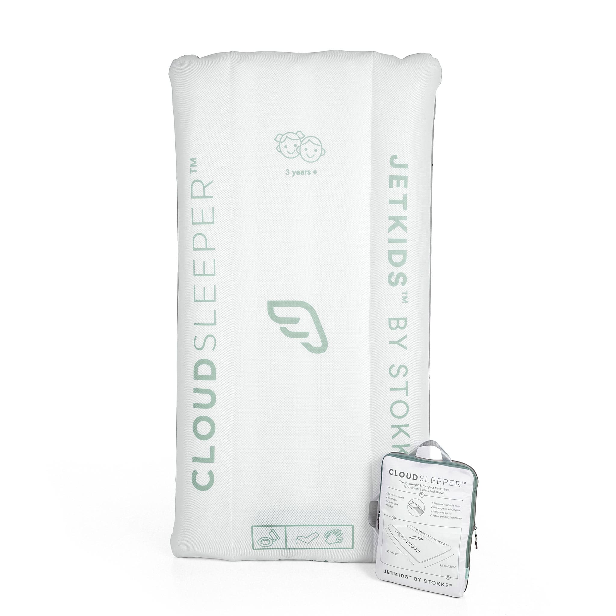 JetKids CloudSleeper シングルサイズ Matelas Gonflable Lit de Voyage Cloudsleeper™ JetKids™ By Stokke