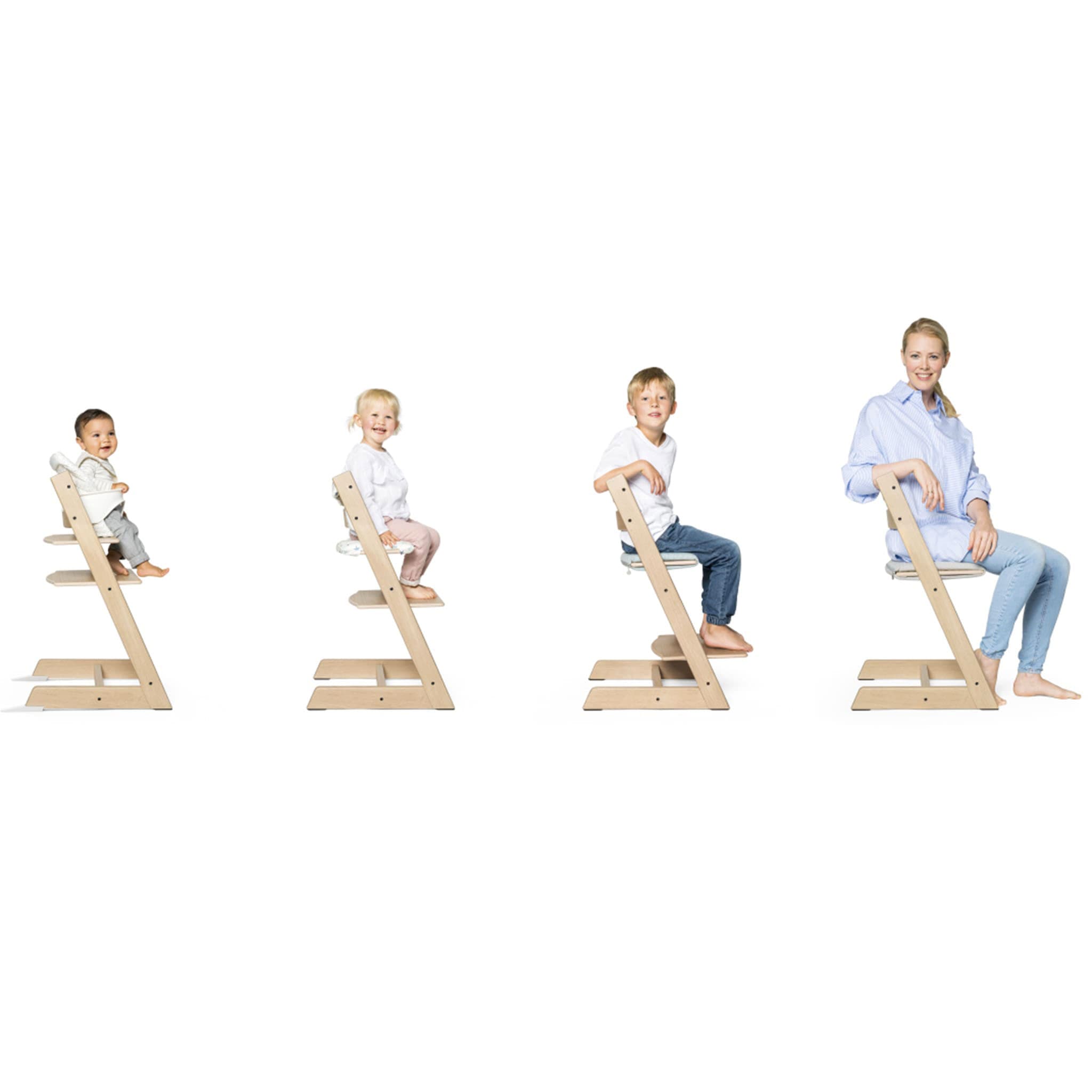 YS様 【組立てたまま発送】VAREFAKTA Tripp Trapp Chaise Haute Tripp Trapp® V2 + Coussin Gris avec Cabaret Stokke