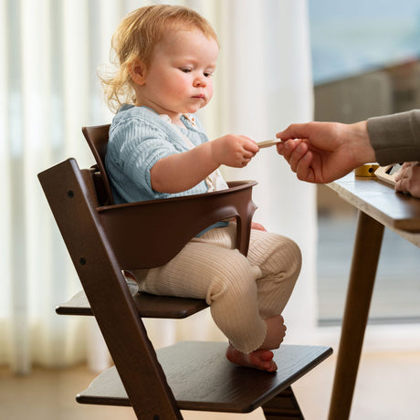 Chaise Haute Tripp Trapp® V2 + Coussin Gris avec Cabaret Stokke® Noir - Brun Chaud-Stokke-SKK-706800-CLÉMENT
