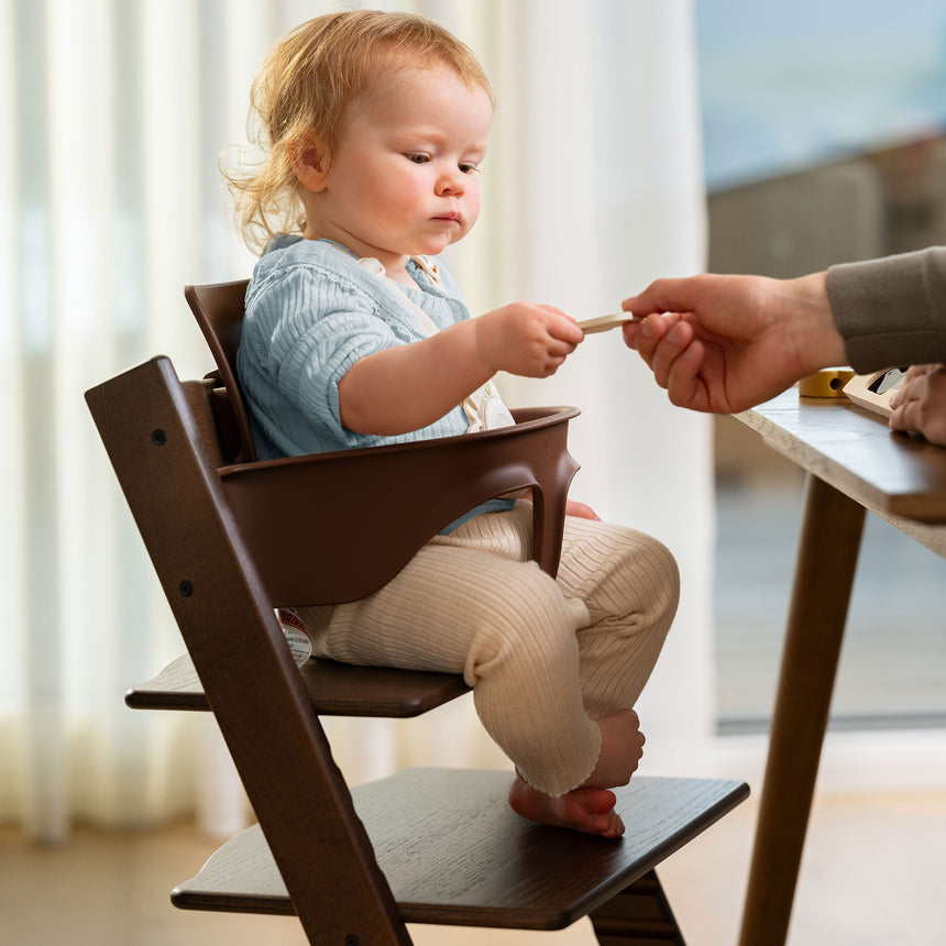 Chaise Haute Tripp Trapp® V2 + Coussin Gris avec Cabaret Stokke® Noir - Brun Chaud-Stokke-SKK-706800-CLÉMENT