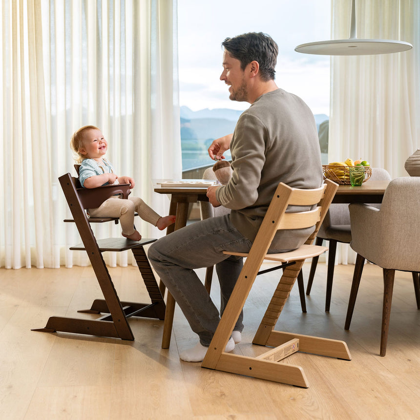 Chaise Haute Tripp Trapp® V2 + Coussin Gris avec Cabaret Stokke® Noir - Brun Chaud-Stokke-SKK-706800-CLÉMENT