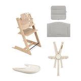 Chaise Haute Tripp Trapp® V2 Chêne Naturel + Coussin Gris avec Cabaret Stokke® - Naturel-Stokke-SKK-707100-CLÉMENT
