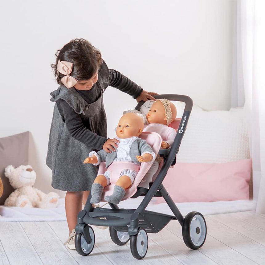 maxi cosi rose Maxi-Cosi Poussette Jumeaux pour Poupée - Rose