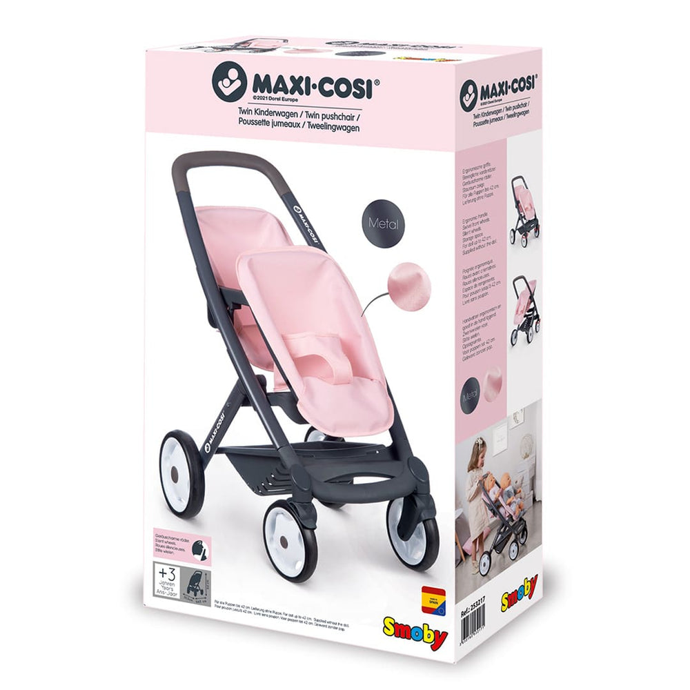 maxi cosi quinny dolls pram Maxi-Cosi Poussette Jumeaux pour Poupée - Rose
