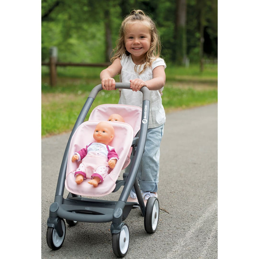 maxi cosi rose Maxi-Cosi Poussette Jumeaux pour Poupée - Rose