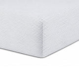 Drap Contour Bambou pour Lit de Bébé - Rayures Bleues-Günamüna-UNA-1600BLUE-CLÉMENT