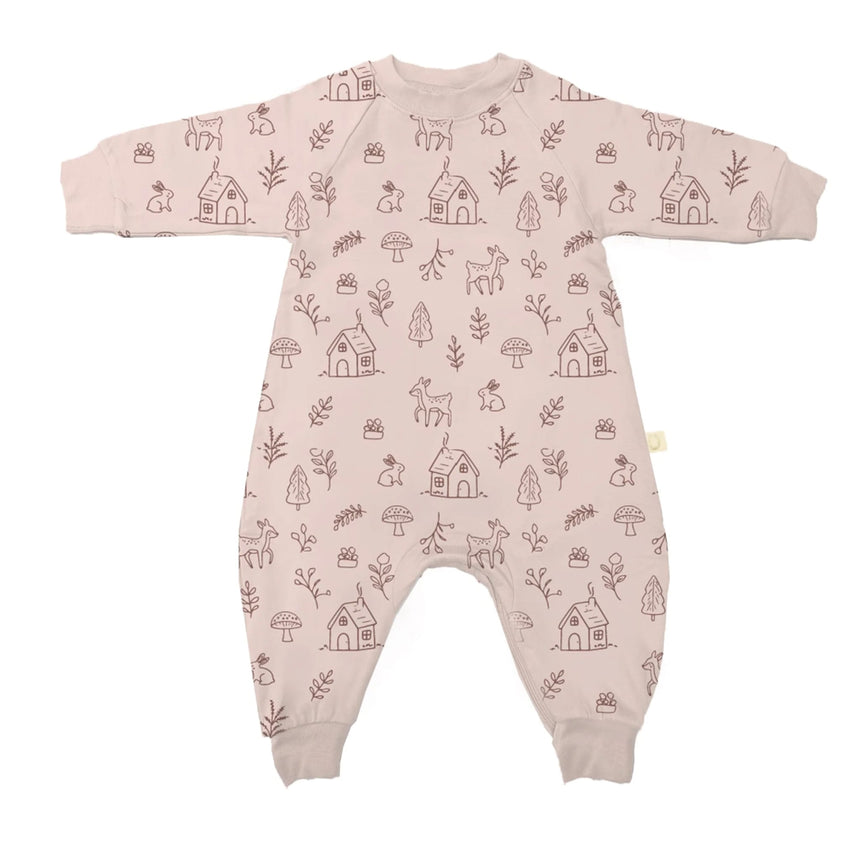 Une-pièce Molleton 3-6mois - Forêt Rose Do-re-mi-Günamüna-UNA-8101DOE36-CLÉMENT