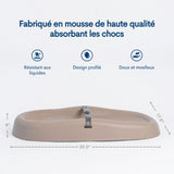 Matelas à langer facile à nettoyer - Taupe