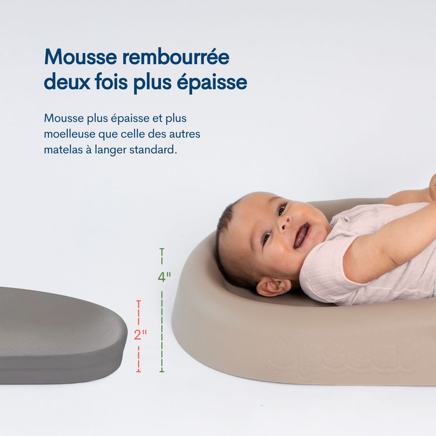 Matelas à langer facile à nettoyer - Taupe