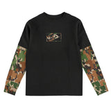 T-shirt Camo Twofer 8-16ans-Vans-Noir-S-VAN-VN000ZM3BLK-CLÉMENT