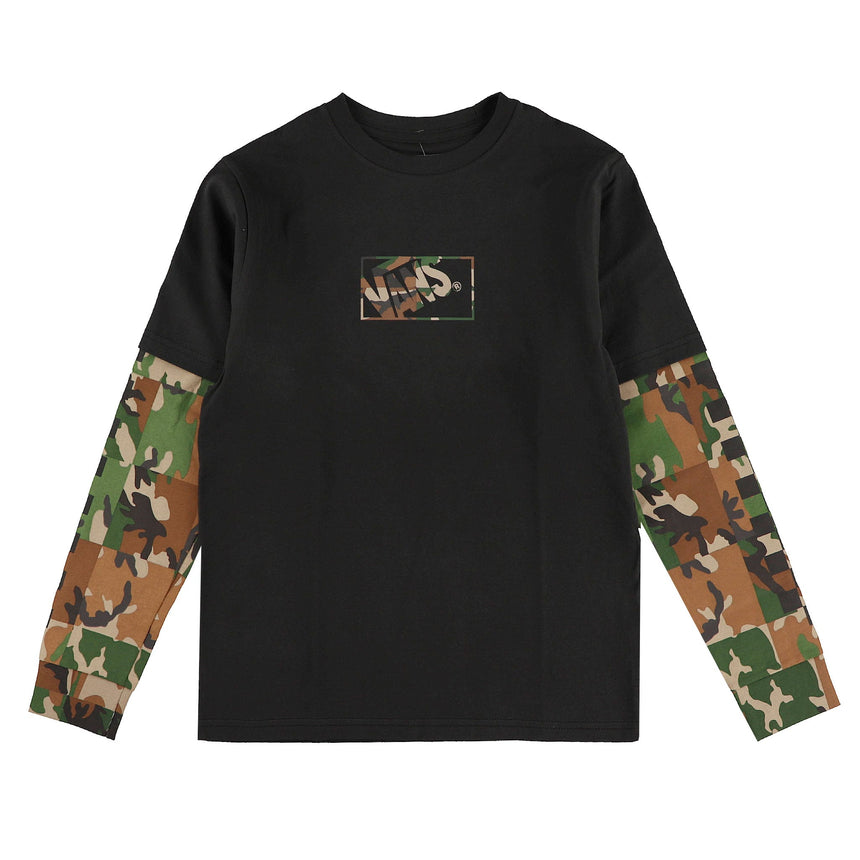 T-shirt Camo Twofer 8-16ans-Vans-Noir-S-VAN-VN000ZM3BLK-CLÉMENT