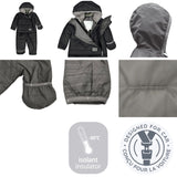 Habit de Neige Une Pièce Fleur 9-24mois
