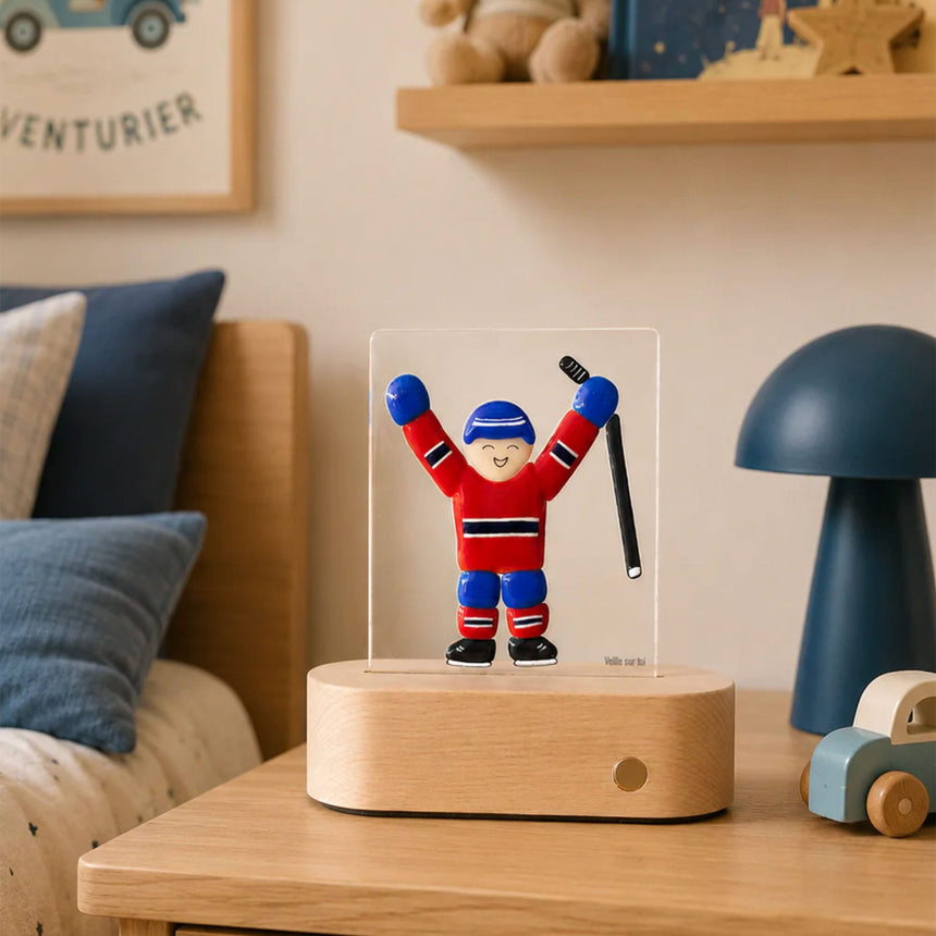 Lampe de Table - Joueur de Hockey-Veille sur Toi-VST-LT-015-00-CLÉMENT