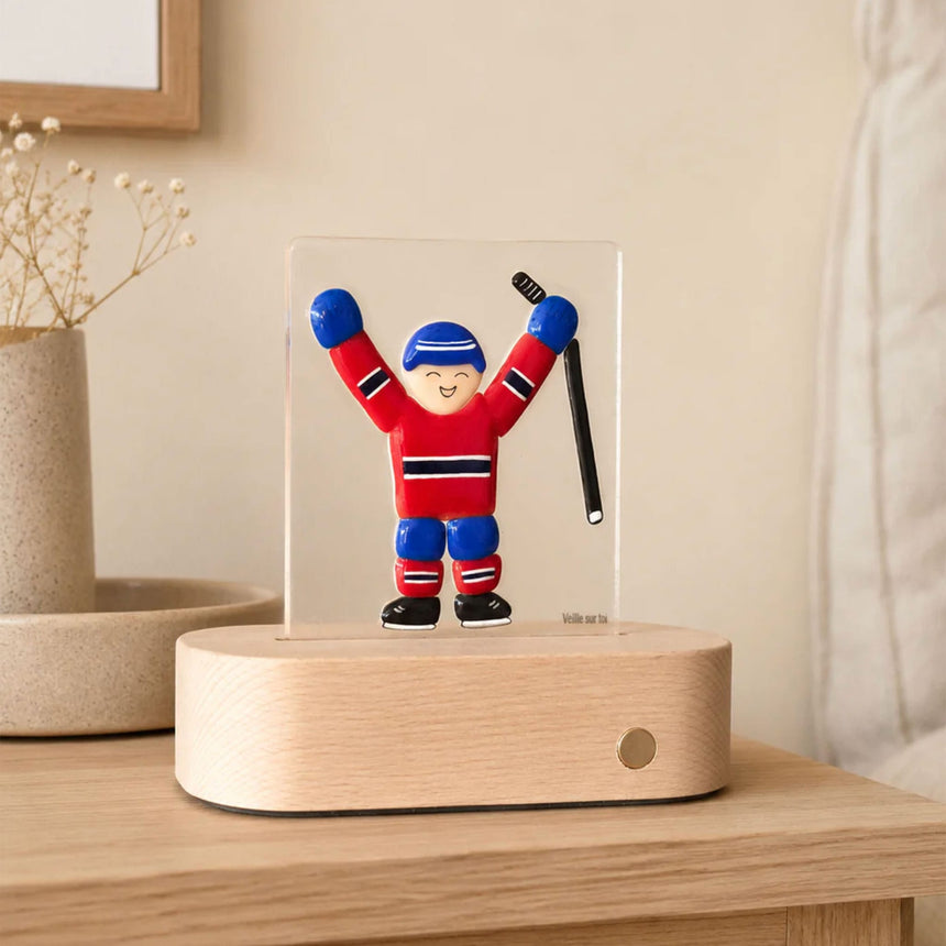 Lampe de Table - Joueur de Hockey-Veille sur Toi-VST-LT-015-00-CLÉMENT