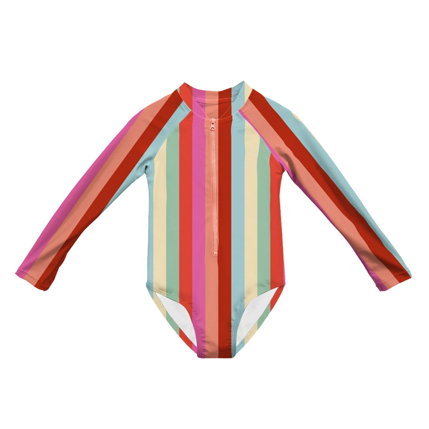 Maillot UV Rayé 2-12ans-Headster Kids-Fuchsia-2-HED-SWLSSP2609-CLÉMENT