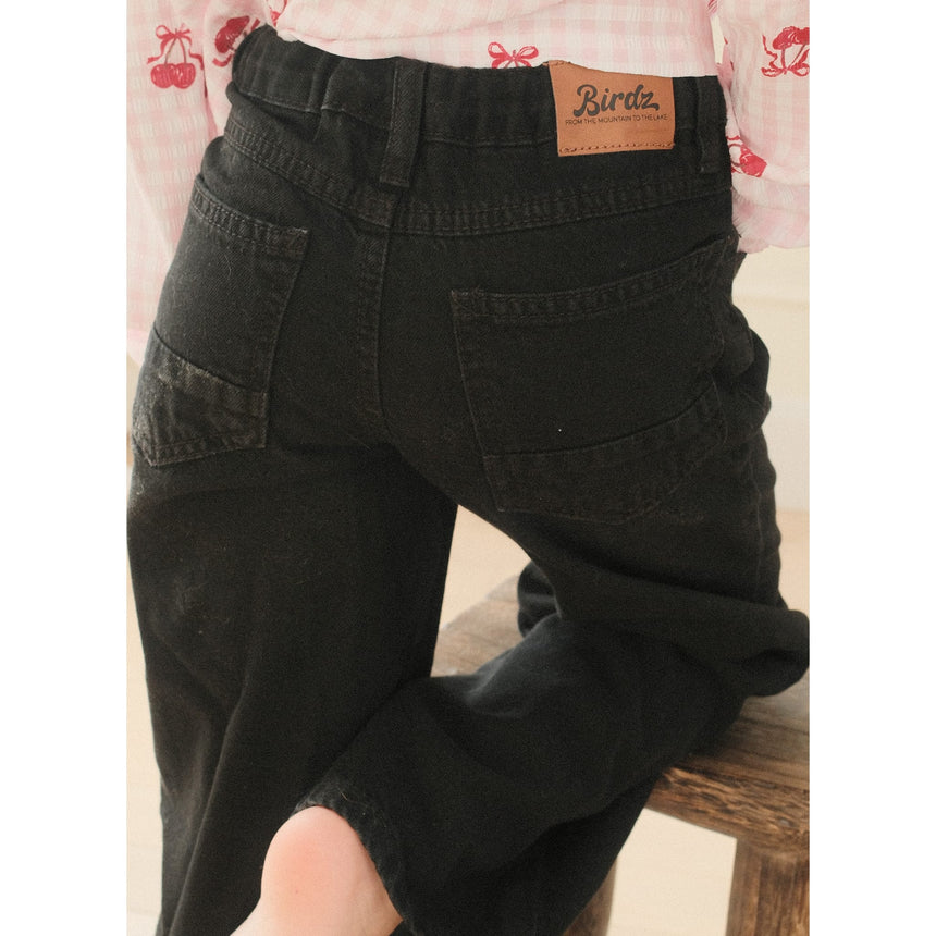 Jeans Jambe Large Noir 10-16ans-Birdz-WRK-F19001-3-CLÉMENT