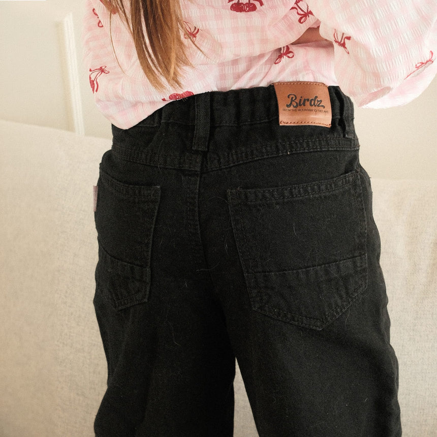 Jeans Jambe Large Noir 10-16ans-Birdz-WRK-F19001-3-CLÉMENT