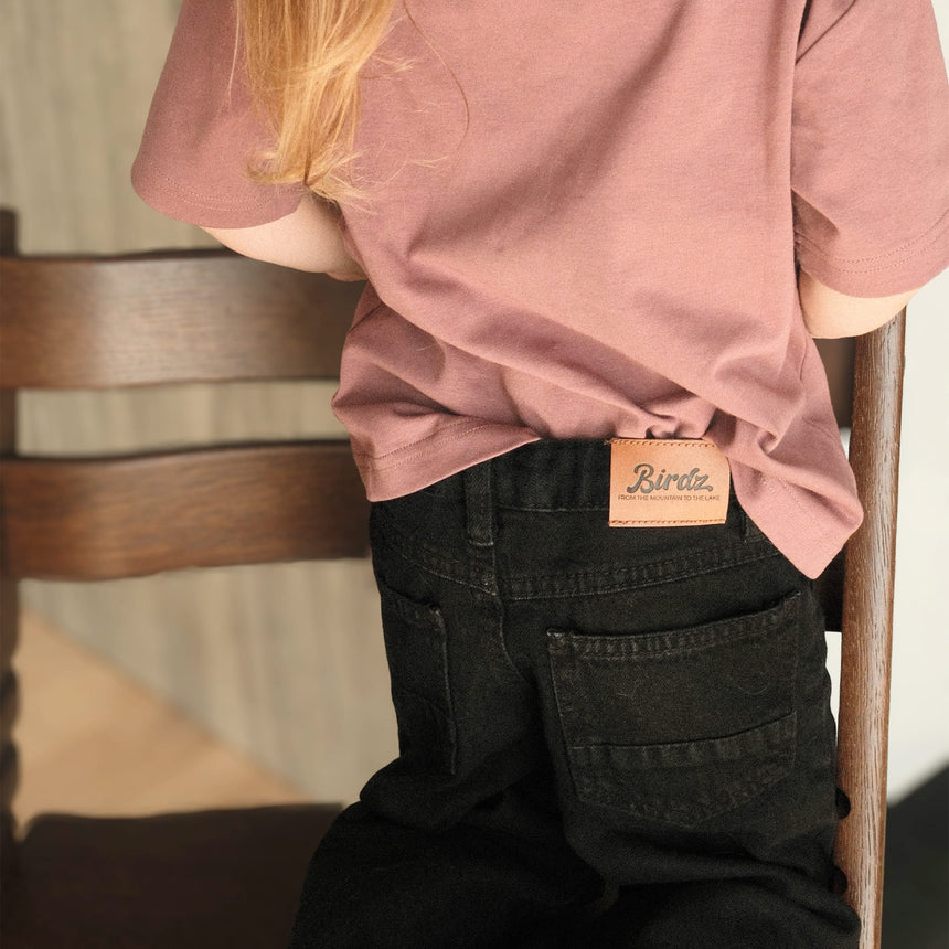 Jeans Jambe Large Noir 10-16ans-Birdz-WRK-F19001-3-CLÉMENT