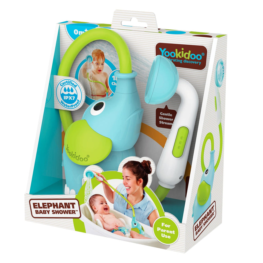 Douchette de bain éléphant bleu et orange de Yookidoo sur allobébé Douchette de bain éléphant bleu et orange de Yookidoo sur allobébé