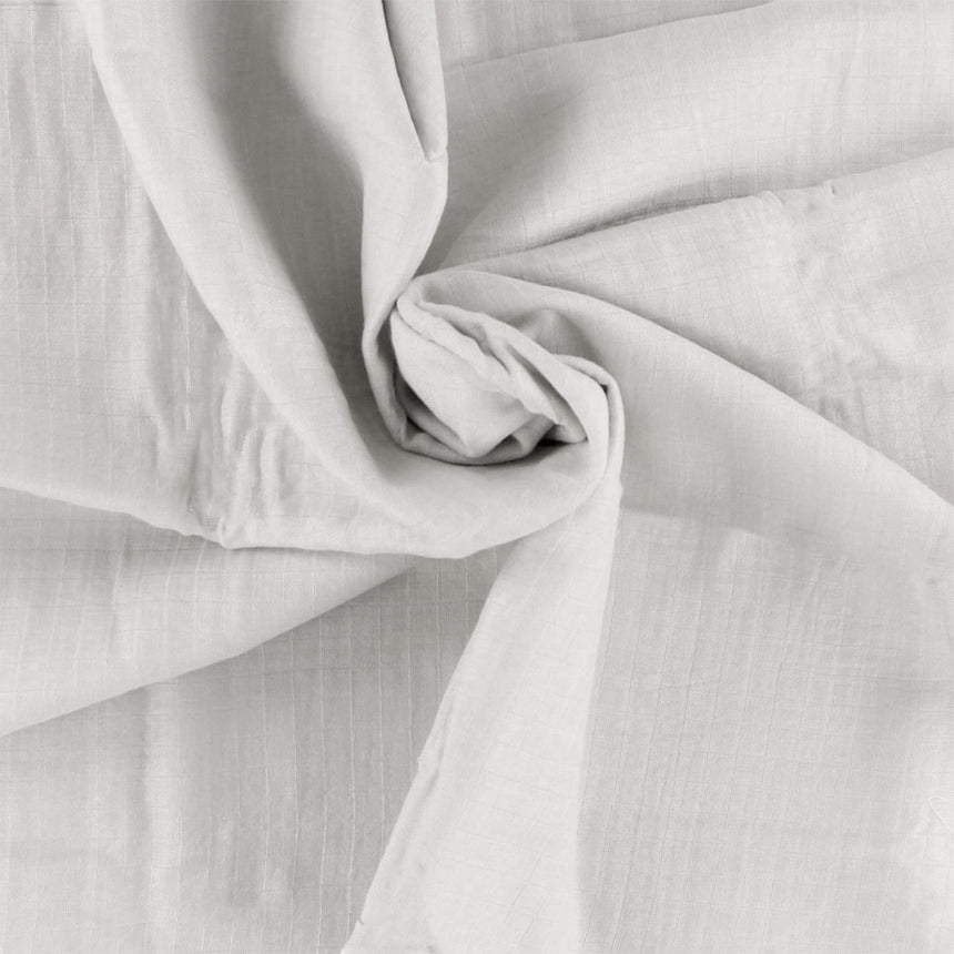 Reversible Muslin Waffle Blanket - Grey / White