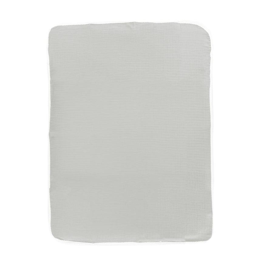 Reversible Muslin Waffle Blanket - Grey / White