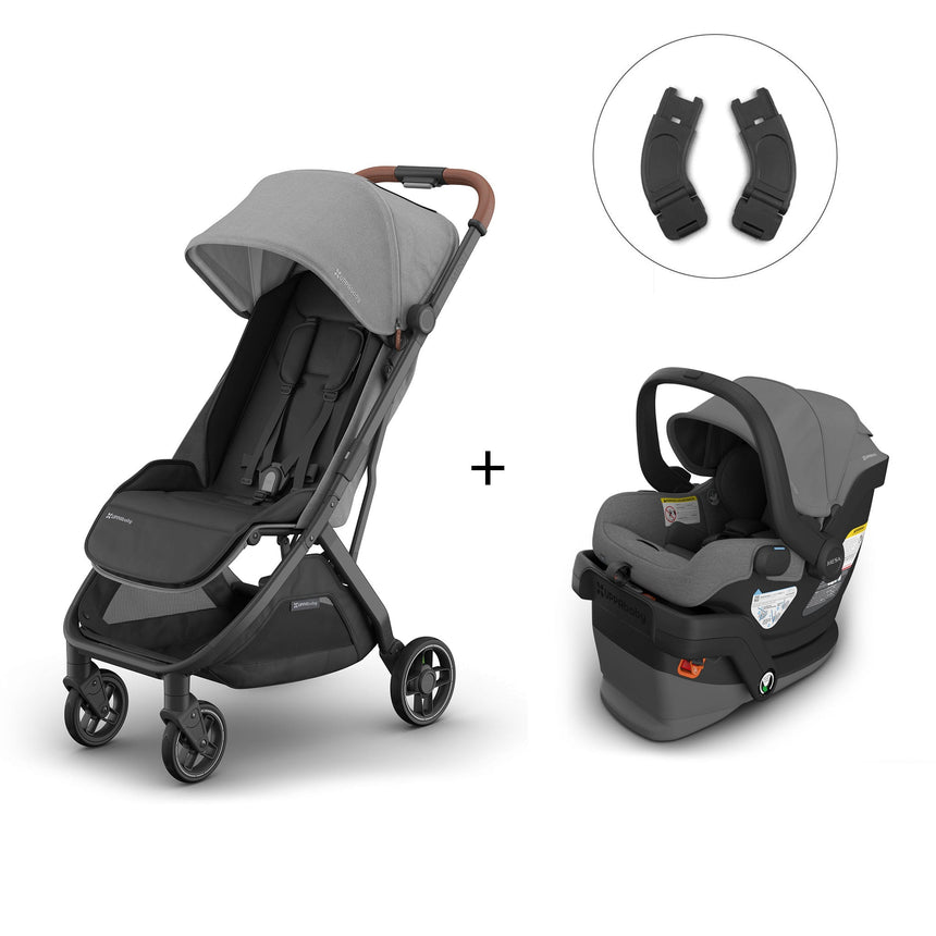 Poussette Minu V3 + Siège Auto Mesa V3 + Adaptateurs - Greyson-Poussettes Simples (604)-UPPAbaby-CLÉMENT