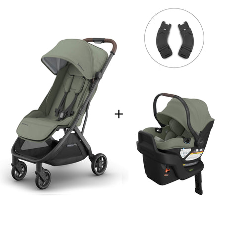 Poussette Minu V3 + Siège Auto Aria V2 + Adaptateurs - Evelyn-Poussettes Simples (604)-UPPAbaby-CLÉMENT