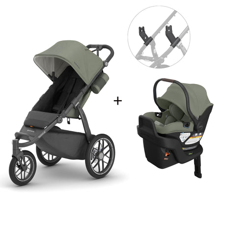 Poussette Ridge V2 + Siège Auto Aria V2 + Adaptateurs - Evelyn-Poussettes Simples (604)-UPPAbaby-CLÉMENT